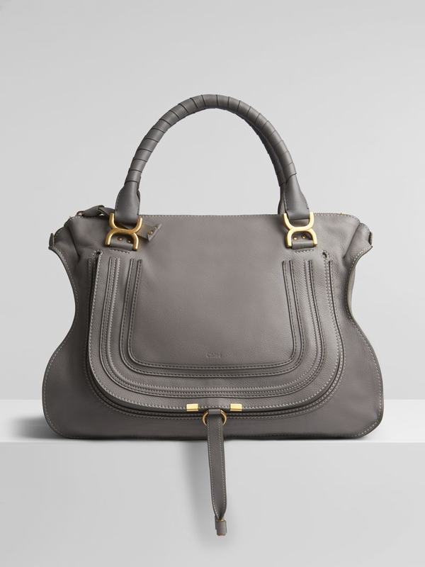 Chloé Bolsos Mujer Marcie Gris Cuero THLS65401